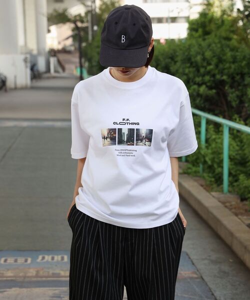 FFEIN(フェイン)の「【FFEIN(フェイン)】フォトプリントショート丈Tシャツ / Tシャツ 短丈 クルーネック 半袖 ショート丈(Tシャツ/カットソー・メンズ・アッシュグレー/チャコール/ホワイト・LARGE/MEDIUM/SMALL)」の14枚目の写真