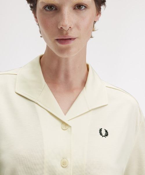 ブラウス シャツ Open Collar Jersey Shirt／オープンカラージャージーシャツ レディース Open Collar Jersey Shirt／オープンカラージャージーシャツ
