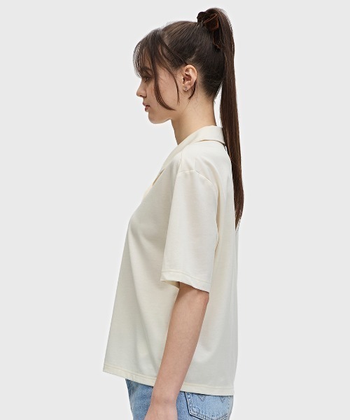 ブラウス シャツ Open Collar Jersey Shirt／オープンカラージャージーシャツ レディース Open Collar Jersey Shirt／オープンカラージャージーシャツ