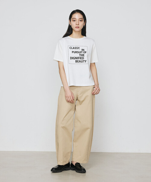 COMME CA（コムサ）の「スーピマコットンロイヤルクール プルオーバー（Tシャツ/カットソー・レディース・ホワイト/ブラック/サックスブルー/ネイビー・11号/9号）」の5枚目の写真