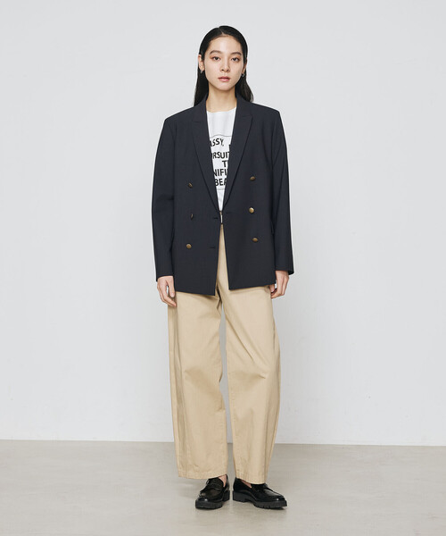 COMME CA（コムサ）の「スーピマコットンロイヤルクール プルオーバー（Tシャツ/カットソー・レディース・ホワイト/ブラック/サックスブルー/ネイビー・11号/9号）」の9枚目の写真