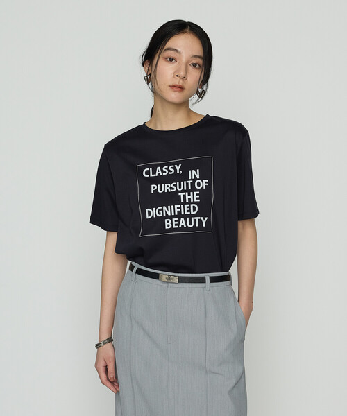 COMME CA（コムサ）の「スーピマコットンロイヤルクール プルオーバー（Tシャツ/カットソー・レディース・ホワイト/ブラック/サックスブルー/ネイビー・11号/9号）」の18枚目の写真