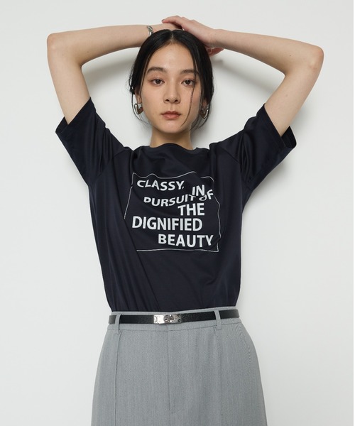 COMME CA（コムサ）の「スーピマコットンロイヤルクール プルオーバー（Tシャツ/カットソー・レディース・ホワイト/ブラック/サックスブルー/ネイビー・11号/9号）」の3枚目の写真