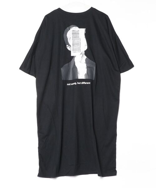 LETee（レティー）の「バックプリント　ティーワンピース（Tシャツ/カットソー・レディース・ホワイト/グレー/ブラック・FREE）」の11枚目の写真