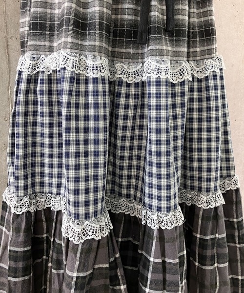 meJane（ミージェーン）の「チェック柄 ティアードロングスカート（スカート・レディース・チェック・S/M/L）」の18枚目の写真