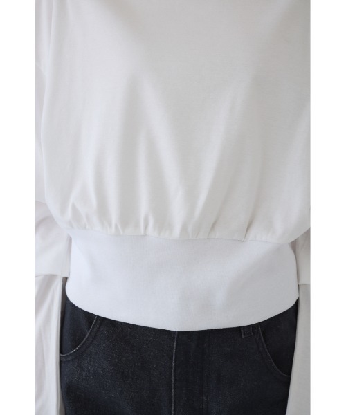 Sleeve tuck cut tops スリーブタックカットトップス（Tシャツ