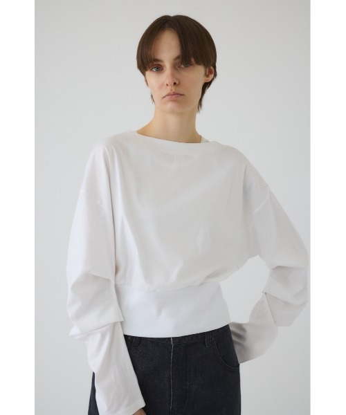 Sleeve tuck cut tops スリーブタックカットトップス（Tシャツ