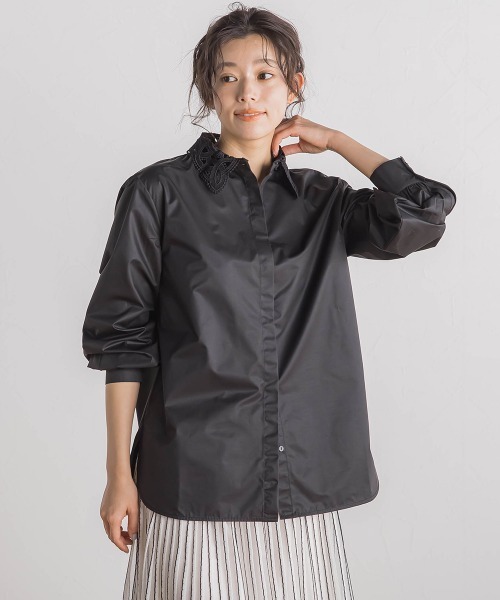 Droite lautreamont / ドロワットロートレアモン レース襟2WAYシャツ≪手洗い可能≫ クーポン】【セール 40%OFF】ドロワット ロートレアモン Droite