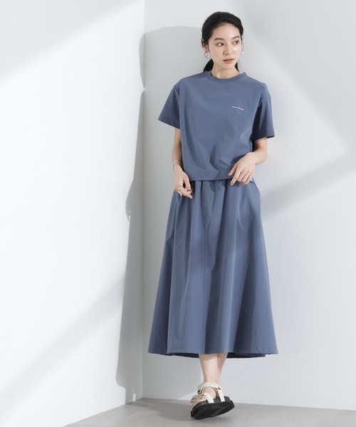 THOUSAND MILE(サウザンドマイル)の「THOUSAND MILE/ショートスリーブTシャツ スカートセット(ワンピース・レディース・ブルー/ブラック/チャコール・FREE)」の3枚目の写真