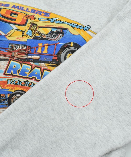 HANES(ヘインズ)の「【ヴィンテージ古着】90’s Haens “READING Racing Reunion & Car Show” レーシング スウェット(スウェット・メンズ・ホワイト・LARGE)」の6枚目の写真