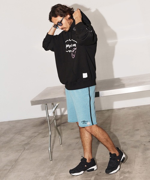 seventy seven（セブンティセブン）の「mpa3773-middle onz over size sweat P-O hoodie（77delicious) パーカー（パーカー・メンズ・ホワイト/ブラック/ブルー・M/L/XL）」の12枚目の写真
