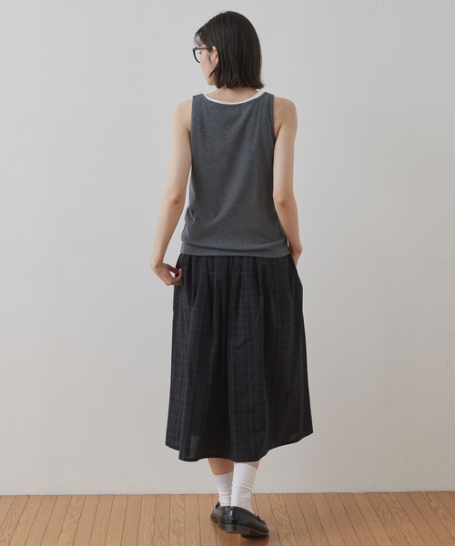 monohaチェック フレアスカートFサイズ Unblend】チェックフレア ロングスカート MONO-MART LADY'S