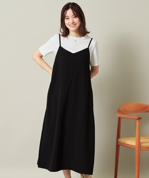 ITS'DEMO（イッツデモ）の「【手洗い可／無地・花柄】ジョーゼットキャミワンピ（ワンピース・レディース・ブラック/ベージュ/ダークグレー/ベージュ系その他4/ネイビー系・00）」の11枚目の写真