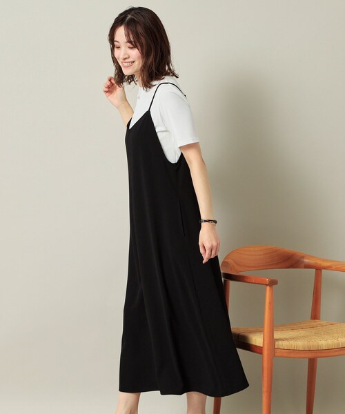 ITS'DEMO（イッツデモ）の「【手洗い可／無地・花柄】ジョーゼットキャミワンピ（ワンピース・レディース・ブラック/ベージュ/ダークグレー/ベージュ系その他4/ネイビー系・00）」の21枚目の写真