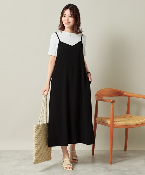 ITS'DEMO（イッツデモ）の「【手洗い可／無地・花柄】ジョーゼットキャミワンピ（ワンピース・レディース・ブラック/ベージュ/ダークグレー/ベージュ系その他4/ネイビー系・00）」の20枚目の写真