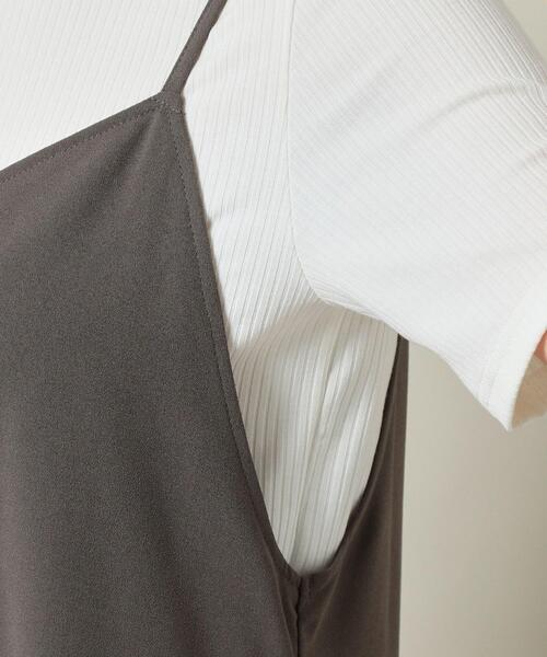 ITS'DEMO（イッツデモ）の「【手洗い可／無地・花柄】ジョーゼットキャミワンピ（ワンピース・レディース・ブラック/ベージュ/ダークグレー/ベージュ系その他4/ネイビー系・00）」の9枚目の写真