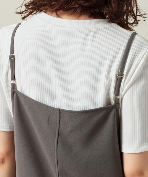 ITS'DEMO（イッツデモ）の「【手洗い可／無地・花柄】ジョーゼットキャミワンピ（ワンピース・レディース・ブラック/ベージュ/ダークグレー/ベージュ系その他4/ネイビー系・00）」の8枚目の写真