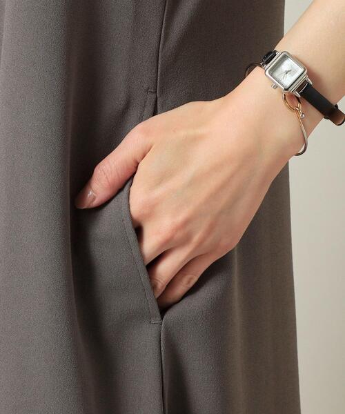 ITS'DEMO（イッツデモ）の「【手洗い可／無地・花柄】ジョーゼットキャミワンピ（ワンピース・レディース・ブラック/ベージュ/ダークグレー/ベージュ系その他4/ネイビー系・00）」の6枚目の写真