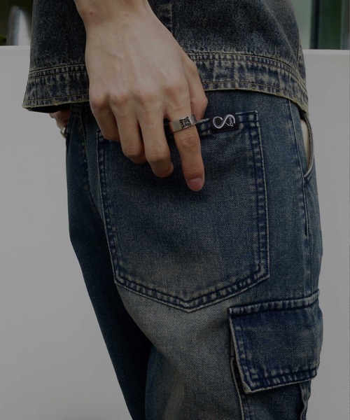Classical Origin(クラシカルオリジン)の「ヴィンテージウォッシュカーゴポケットデニム/Vintage-Wash Cargo Pocket Denim(デニムパンツ・メンズ・ブラック/ブルー・SMALL/MEDIUM/LARGE)」の16枚目の写真