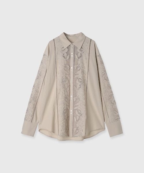 CREDONA(クレドナ)の「EMBROIDERY SHIRTS/エンブロイダリーシャツ(シャツ/ブラウス・レディース・ホワイト/ベージュ/ネイビー・FREE)」の20枚目の写真