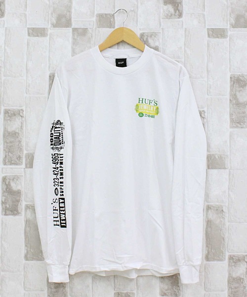 HUF ハフ ジュエリー ロングスリーブ バックプリント Tシャツ セール】ジュエリーロングスリーブバックプリントTシャツ