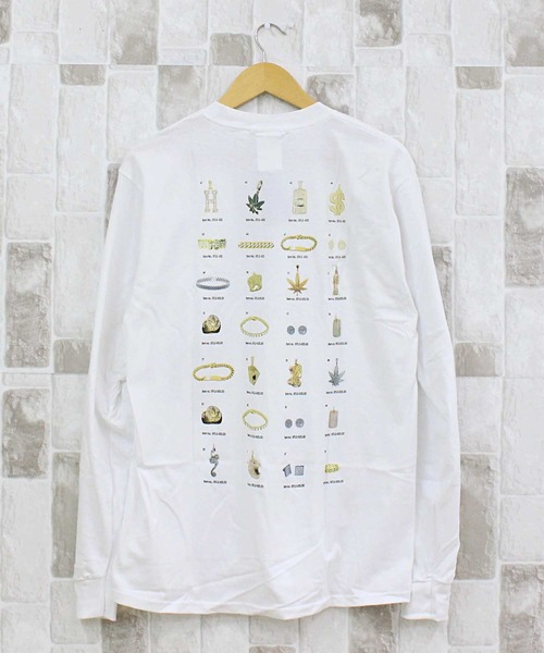 HUF ハフ ジュエリー ロングスリーブ バックプリント Tシャツ セール】ジュエリーロングスリーブバックプリントTシャツ