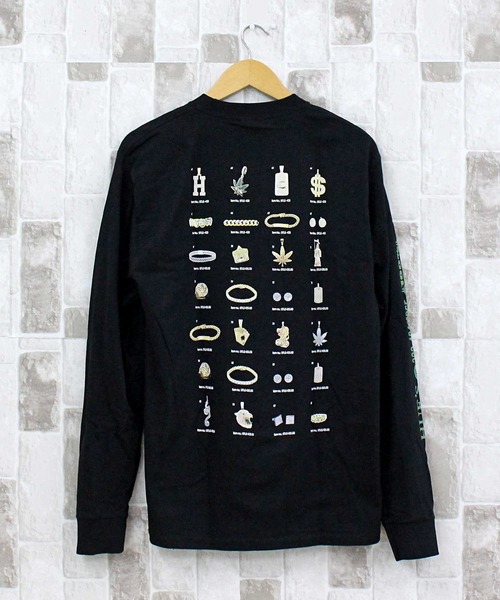 HUF(ハフ)の「ジュエリーロングスリーブバックプリントTシャツ JEWELRY L/S TEE(Tシャツ/カットソー・メンズ・ホワイト/ブラック・M/L/XL)」の11枚目の写真