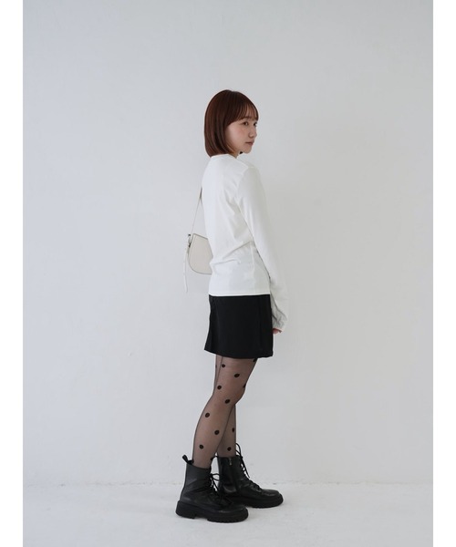 Uenui（ウニュイ）の「【 cunii 】手書きメッセージトップス1（Tシャツ/カットソー・レディース・ブラック/ホワイト・FREE）」の6枚目の写真