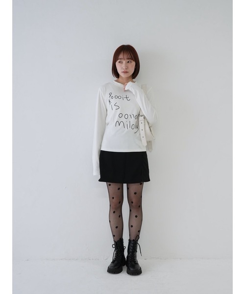 Uenui（ウニュイ）の「【 cunii 】手書きメッセージトップス1（Tシャツ/カットソー・レディース・ブラック/ホワイト・FREE）」の15枚目の写真