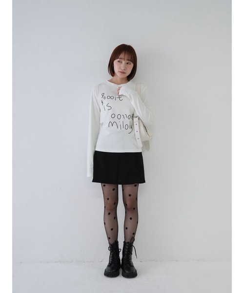 Uenui（ウニュイ）の「【 cunii 】手書きメッセージトップス1（Tシャツ/カットソー・レディース・ブラック/ホワイト・FREE）」の16枚目の写真