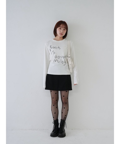 Uenui（ウニュイ）の「【 cunii 】手書きメッセージトップス1（Tシャツ/カットソー・レディース・ブラック/ホワイト・FREE）」の18枚目の写真