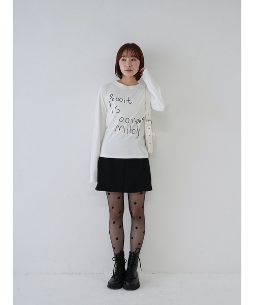 Uenui（ウニュイ）の「【 cunii 】手書きメッセージトップス1（Tシャツ/カットソー・レディース・ブラック/ホワイト・FREE）」の19枚目の写真