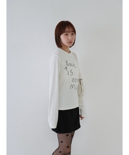 Uenui（ウニュイ）の「【 cunii 】手書きメッセージトップス1（Tシャツ/カットソー・レディース・ブラック/ホワイト・FREE）」の21枚目の写真