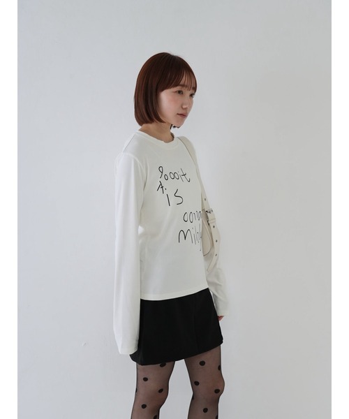 Uenui（ウニュイ）の「【 cunii 】手書きメッセージトップス1（Tシャツ/カットソー・レディース・ブラック/ホワイト・FREE）」の22枚目の写真