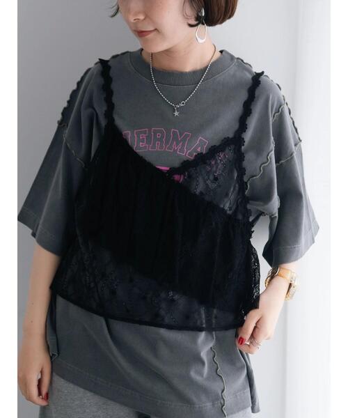 SM2(エスエムツー)の「フリルレースキャミソールブラウス(シャツ/ブラウス・レディース・グレー/クリーム/ブラック・F)」の2枚目の写真
