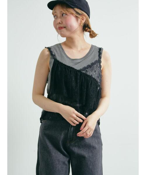 SM2(エスエムツー)の「フリルレースキャミソールブラウス(シャツ/ブラウス・レディース・グレー/クリーム/ブラック・F)」の20枚目の写真