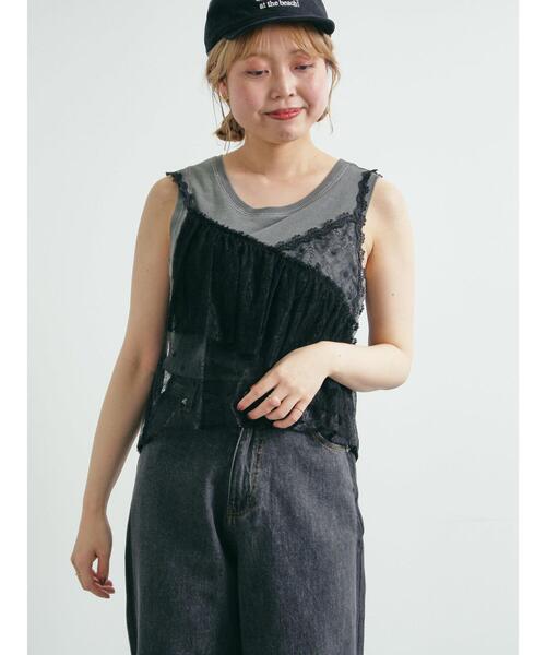 SM2(エスエムツー)の「フリルレースキャミソールブラウス(シャツ/ブラウス・レディース・グレー/クリーム/ブラック・F)」の21枚目の写真