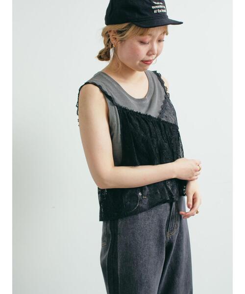 SM2(エスエムツー)の「フリルレースキャミソールブラウス(シャツ/ブラウス・レディース・グレー/クリーム/ブラック・F)」の22枚目の写真