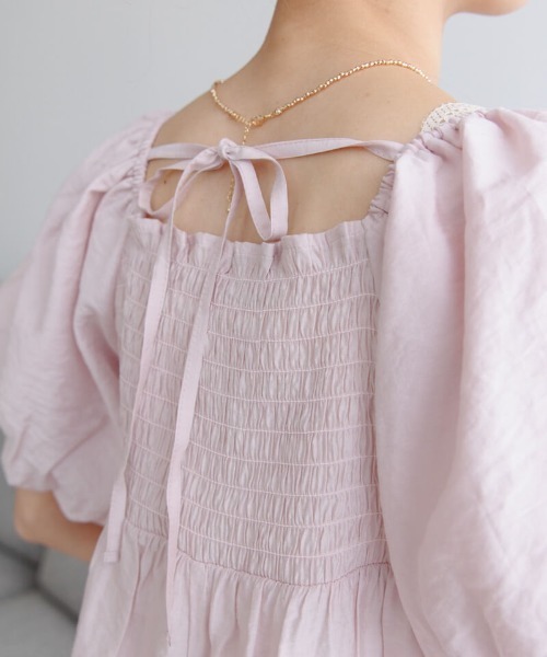 flower（フラワー）の「ウィンディーパフブラウス（シャツ/ブラウス・レディース・グリーン/ブルー/ピンク/ホワイト・FREE）」の22枚目の写真