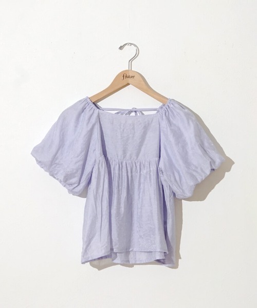 flower（フラワー）の「ウィンディーパフブラウス（シャツ/ブラウス・レディース・グリーン/ブルー/ピンク/ホワイト・FREE）」の7枚目の写真