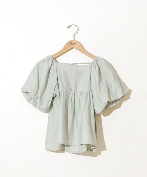 flower（フラワー）の「ウィンディーパフブラウス（シャツ/ブラウス・レディース・グリーン/ブルー/ピンク/ホワイト・FREE）」の8枚目の写真