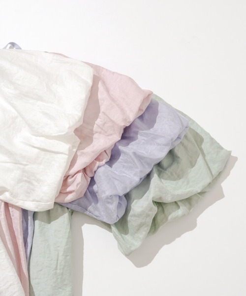 flower（フラワー）の「ウィンディーパフブラウス（シャツ/ブラウス・レディース・グリーン/ブルー/ピンク/ホワイト・FREE）」の10枚目の写真