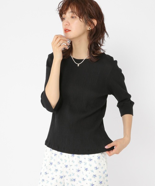 itoシャーリングブラウス 小花柄シャーリングブラウス/前後2way/洗える(ブラウス・シャツ