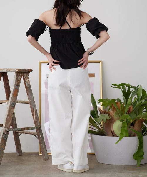 ROOPTOKYO(ループトウキョウ)の「ペプラムオフショルベアブラウス(シャツ/ブラウス・レディース・ブラック/ホワイト・FREE)」の22枚目の写真