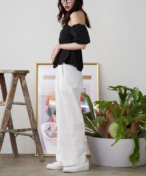 ROOPTOKYO(ループトウキョウ)の「ペプラムオフショルベアブラウス(シャツ/ブラウス・レディース・ブラック/ホワイト・FREE)」の21枚目の写真