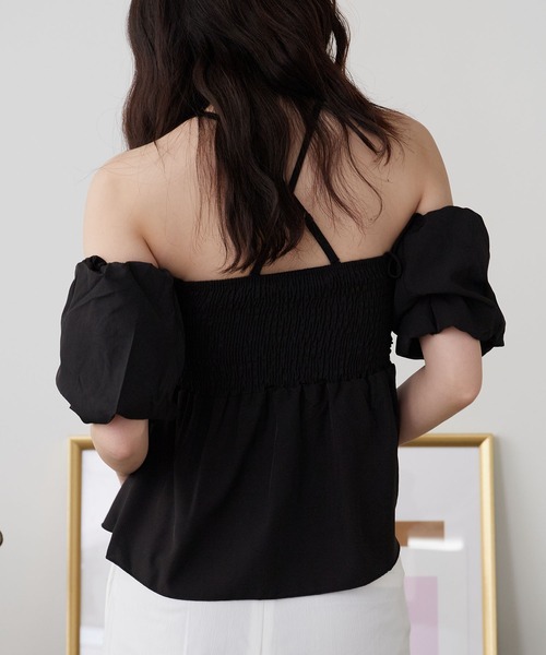 ROOPTOKYO(ループトウキョウ)の「ペプラムオフショルベアブラウス(シャツ/ブラウス・レディース・ブラック/ホワイト・FREE)」の17枚目の写真