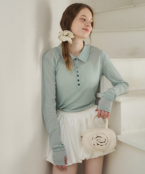 Birthday room（バースデイルーム）の「サテンバルーンスカート/satin balloon skirt（スカート・レディース・ホワイト/ブラック・FREE）」の7枚目の写真