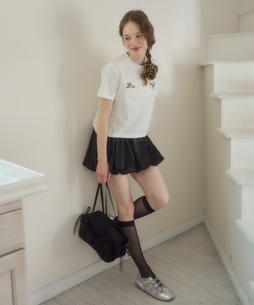 Birthday room（バースデイルーム）の「サテンバルーンスカート/satin balloon skirt（スカート・レディース・ホワイト/ブラック・FREE）」の16枚目の写真