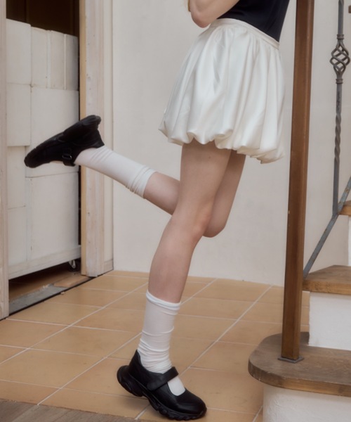 Birthday room（バースデイルーム）の「サテンバルーンスカート/satin balloon skirt（スカート・レディース・ホワイト/ブラック・FREE）」の19枚目の写真