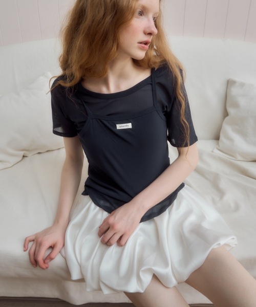 Birthday room（バースデイルーム）の「サテンバルーンスカート/satin balloon skirt（スカート・レディース・ホワイト/ブラック・FREE）」の20枚目の写真